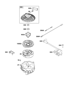 Part Location Diagram of 596469 Briggs and Stratton Wire-stop